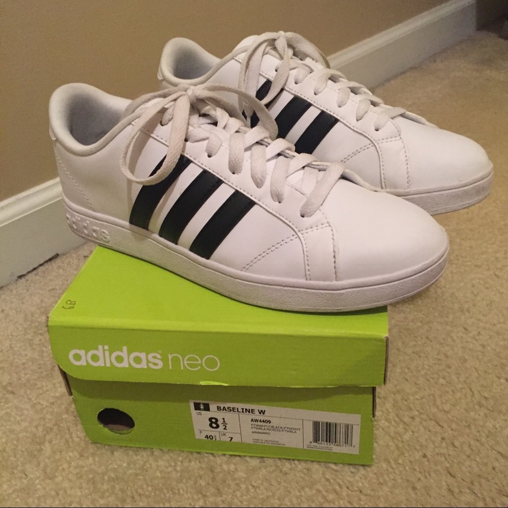 Adidas white tennis shoes